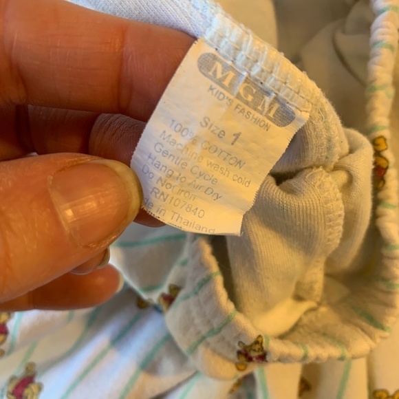 𝅺mgm Kid's Fashion Striped Vintage Pajamas Size 1 [Fits Like 12 Months] (1319) - Picture 8 of 8